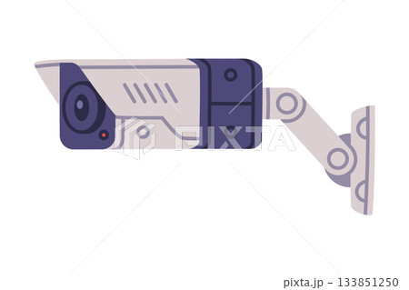 Wireless Security Camera as Closed-circuit Television Transmitting Video and Audio Signal Vector Illustration 133851250
