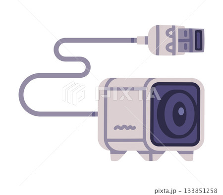 Wireless Security Camera as Closed-circuit Television Transmitting Video and Audio Signal Vector Illustration Wireless Security Camera as Closed-circuit Television Transmitting Video and Audio Signal Vector Illustration 133851258