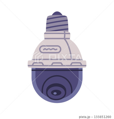 Wireless Security Camera as Closed-circuit Television Transmitting Video and Audio Signal Vector Illustration Wireless Security Camera as Closed-circuit Television Transmitting Video and Audio Signal Vector Illustration 133851260