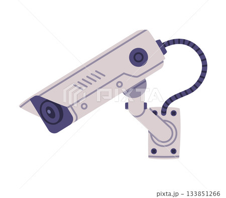 Wireless Security Camera as Closed-circuit Television Transmitting Video and Audio Signal Vector Illustration Wireless Security Camera as Closed-circuit Television Transmitting Video and Audio Signal Vector Illustration 133851266