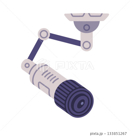 Wireless Security Camera as Closed-circuit Television Transmitting Video and Audio Signal Vector Illustration Wireless Security Camera as Closed-circuit Television Transmitting Video and Audio Signal Vector Illustration 133851267