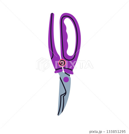 Pair of Scissors and Garden Pruner or Clipper as Hand-operated Shearing Tool Vector Illustration Pair of Scissors and Garden Pruner or Clipper as Hand-operated Shearing Tool Vector Illustration 133851295