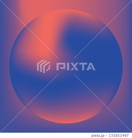 Composition of circle over blue and red backrgound Composition of circle over blue and red backrgound 133851497