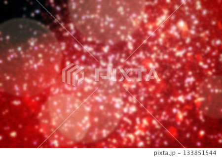 Abstract red bokeh glitter pattern is filling flat design layout, with glowing circular highlights 133851544