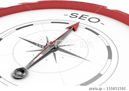 A Compass pointing to SEO 133851592