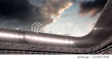 Composite image of sport arena with supporter Composite image of sport arena with supporter 133851596