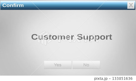 Composition of customer support text on grey backrgound 133851636