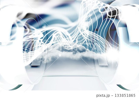 Abstract white wave design Abstract white wave design 133851865