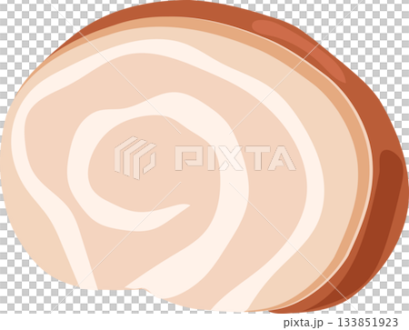 ramen topping chashu pork slice 133851923