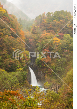紅葉の梅ヶ島温泉赤木の滝	 133852045