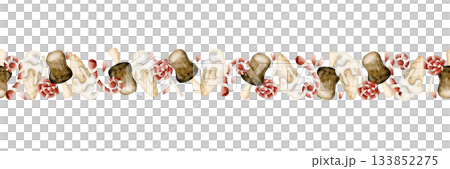 Cute ice cream candy cane sweets seamless border. Watercolor hand drawn illustration isolated on white background for baby nursery kids design holiday Christmas design print home textile cozy banner Cute ice cream candy cane sweets seamless border. Watercolor hand drawn illustration isolated on white background for baby nursery kids design holiday Christmas design print home textile cozy banner 133852275