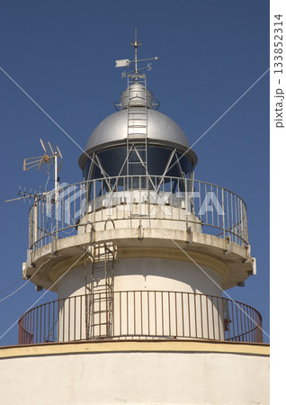 partial view of the lighthouse located on the coast of oropesa 133852314