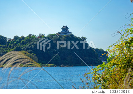 木曽川の川原より犬山城を望む 133853018