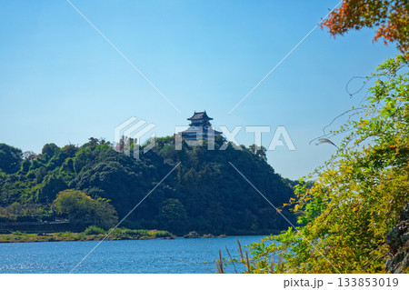 木曽川の川原より犬山城を望む 133853019