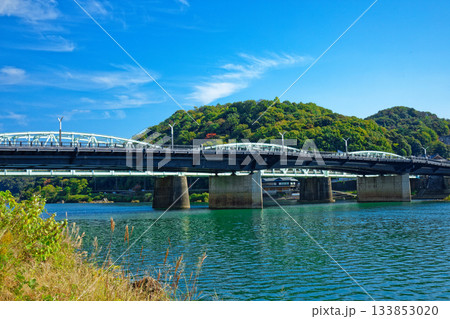 木曽川の川原より犬山橋を望む 133853020