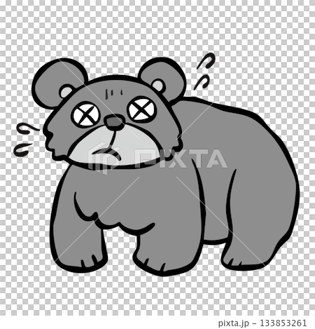 驚訝的熊_單色 熊預防 熊 熊 熊 133853261