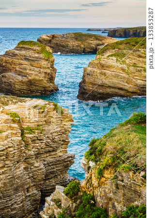 Cathedrals Beach in Galicia Spain. 133853287