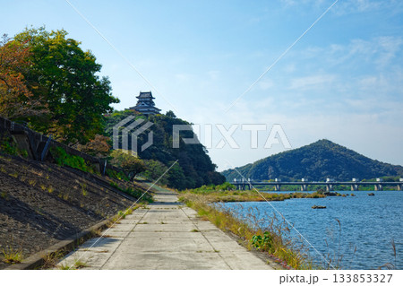 木曽川遊歩道より犬山城を望む 木曽川遊歩道より犬山城を望む 133853327