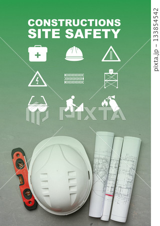 Constructions site safety essentials for workers and project managers in progress Constructions site safety essentials for workers and project managers in progress 133854542