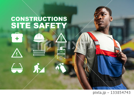 Ensuring construction site safety through proper gear and awareness 133854743