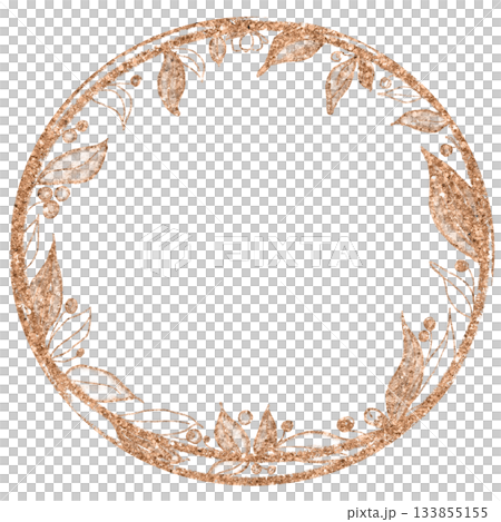 Elegant botanical wreath, metallic texture, detailed foliage, ideal for cards, branding elements, wedding stationery, seasonal layouts, decorative frames, packaging designs, refined graphic projects Elegant botanical wreath, metallic texture, detailed foliage, ideal for cards, branding elements, wedding stationery, seasonal layouts, decorative frames, packaging designs, refined graphic projects 133855155