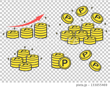 ポイントのイラストセット　ベクター 133855469