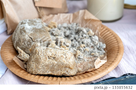 Homemade halva on farmers market 133855632