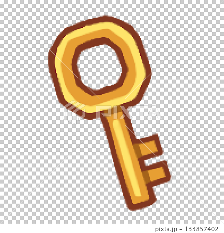 シンプルな鍵のイラスト 133857402