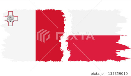 Poland and Malta grunge flags connection vectorのイラスト素材 [133859010] - PIXTA