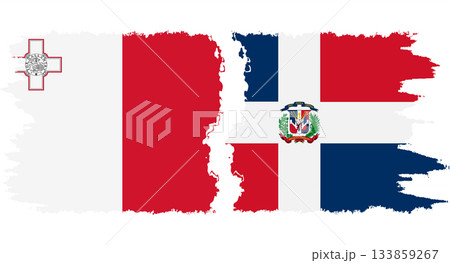 Dominican Republic and Malta grunge flags connection vector Dominican Republic and Malta grunge flags connection vector 133859267