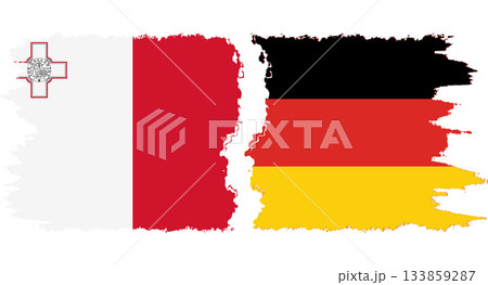 Germany and Malta grunge flags connection vector Germany and Malta grunge flags connection vector 133859287