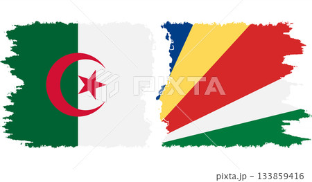 Seychelles and Algeria grunge flags connection vector Seychelles and Algeria grunge flags connection vector 133859416