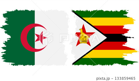 Zimbabwe and Algeria grunge flags connection vector Zimbabwe and Algeria grunge flags connection vector 133859465