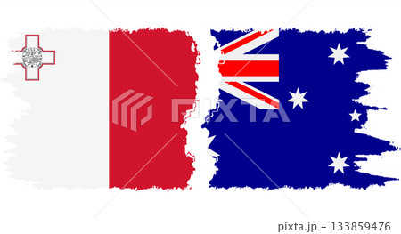 Australia and Malta grunge flags connection vector Australia and Malta grunge flags connection vector 133859476