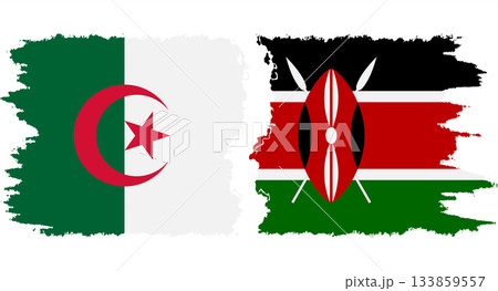 Kenya and Algeria grunge flags connection vector Kenya and Algeria grunge flags connection vector 133859557