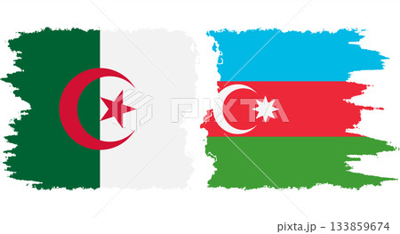 Azerbaijan and Algeria grunge flags connection vector Azerbaijan and Algeria grunge flags connection vector 133859674