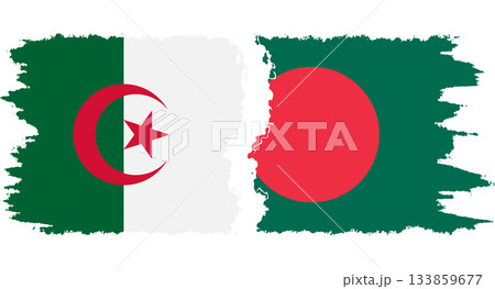 Bangladesh and Algeria grunge flags connection vector Bangladesh and Algeria grunge flags connection vector 133859677