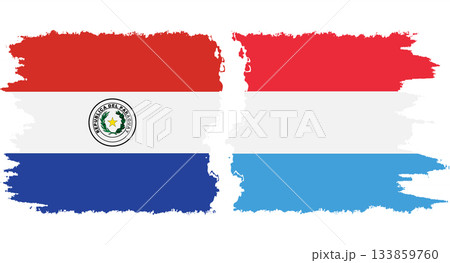 Luxembourg and Paraguay grunge flags connection vector Luxembourg and Paraguay grunge flags connection vector 133859760