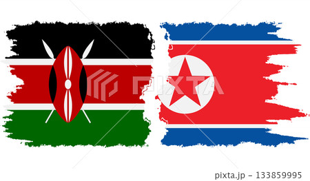 North Korea and Kenya grunge flags connection vector North Korea and Kenya grunge flags connection vector 133859995