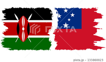 Independent State and Kenya grunge flags connection vector Independent State and Kenya grunge flags connection vector 133860023