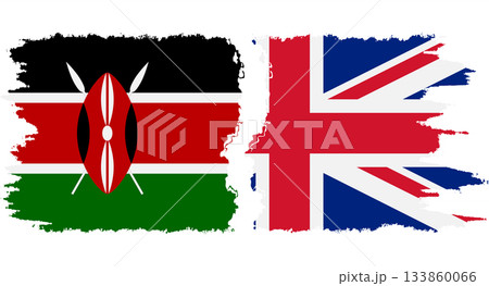 UK and Kenya grunge flags connection vector UK and Kenya grunge flags connection vector 133860066