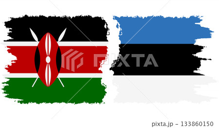Estonia and Kenya grunge flags connection vector Estonia and Kenya grunge flags connection vector 133860150