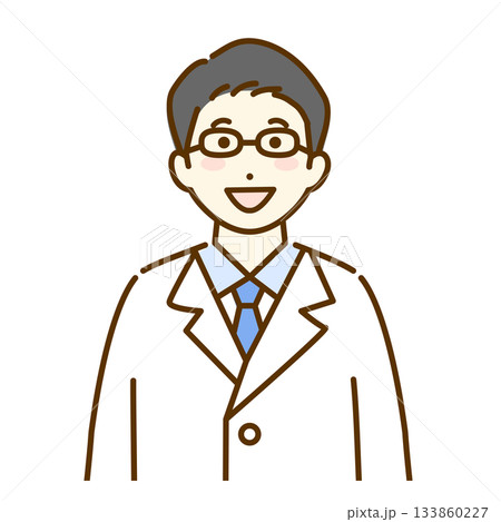 白衣の男性のイラスト 白衣の男性のイラスト 133860227