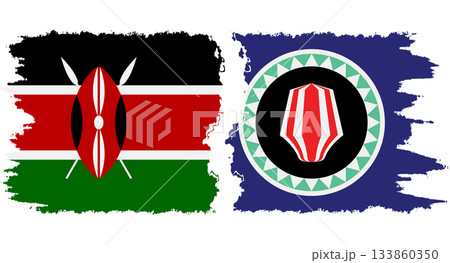 Bougainville and Kenya grunge flags connection vector Bougainville and Kenya grunge flags connection vector 133860350