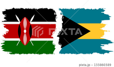 Bahamas and Kenya grunge flags connection vector Bahamas and Kenya grunge flags connection vector 133860389