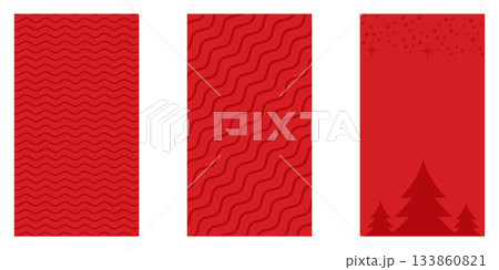 Red Christmas geometric vertical background collection. Merry Christmas vertical poster, social media post stories layout, quiz backdrop, square banner design template set 133860821