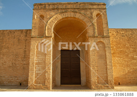 Ancient north African stone archway entrance 133861888