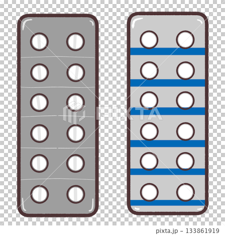 錠剤イラストセット 133861919