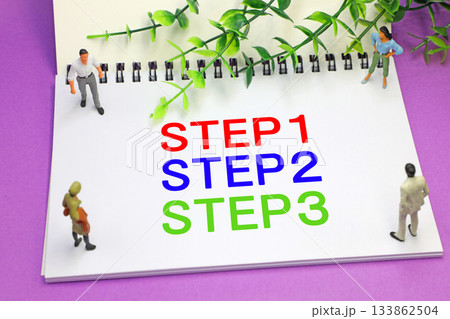 3つのステップ 3つのステップ 133862504