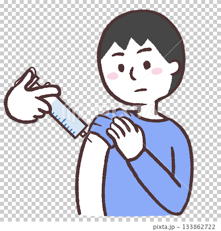 圖：一名男子正在註射 133862722